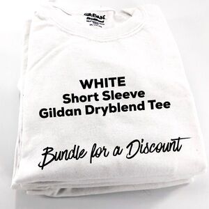 👕White Gildan Dryblend Tee